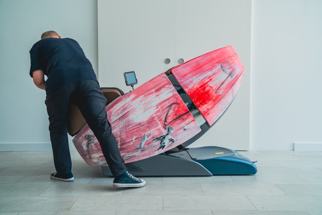 Modern interior art piece armchair.